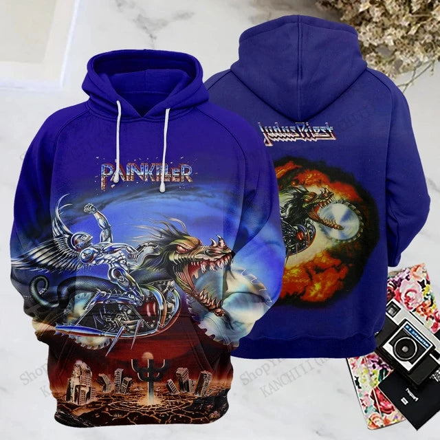 Rock Band Judas Priest 3d Print Hoodies Men Women Fashion Sports Hoodie