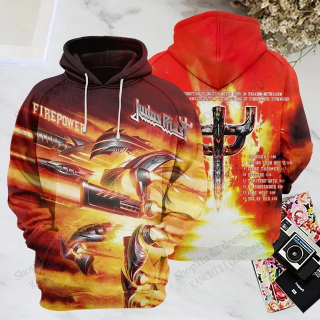 Rock Band Judas Priest 3d Print Hoodies Men Women Fashion Sports Hoodie