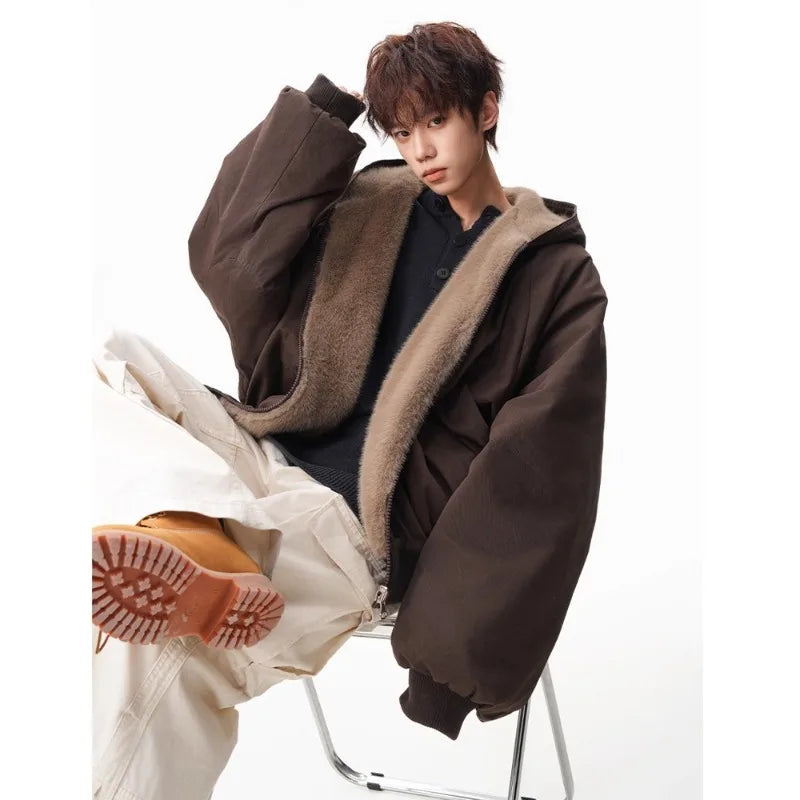 Men's Fashion  2026 Winter New Velvet High-end Long.