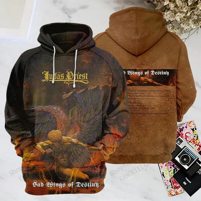 Rock Band Judas Priest 3d Print Hoodies Men Women Fashion Sports Hoodie