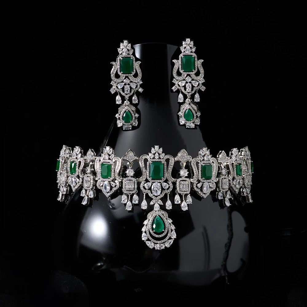 INJEWELIFE Choker Necklace and Earrings for Women's