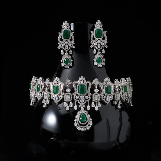 INJEWELIFE Choker Necklace and Earrings for Women's