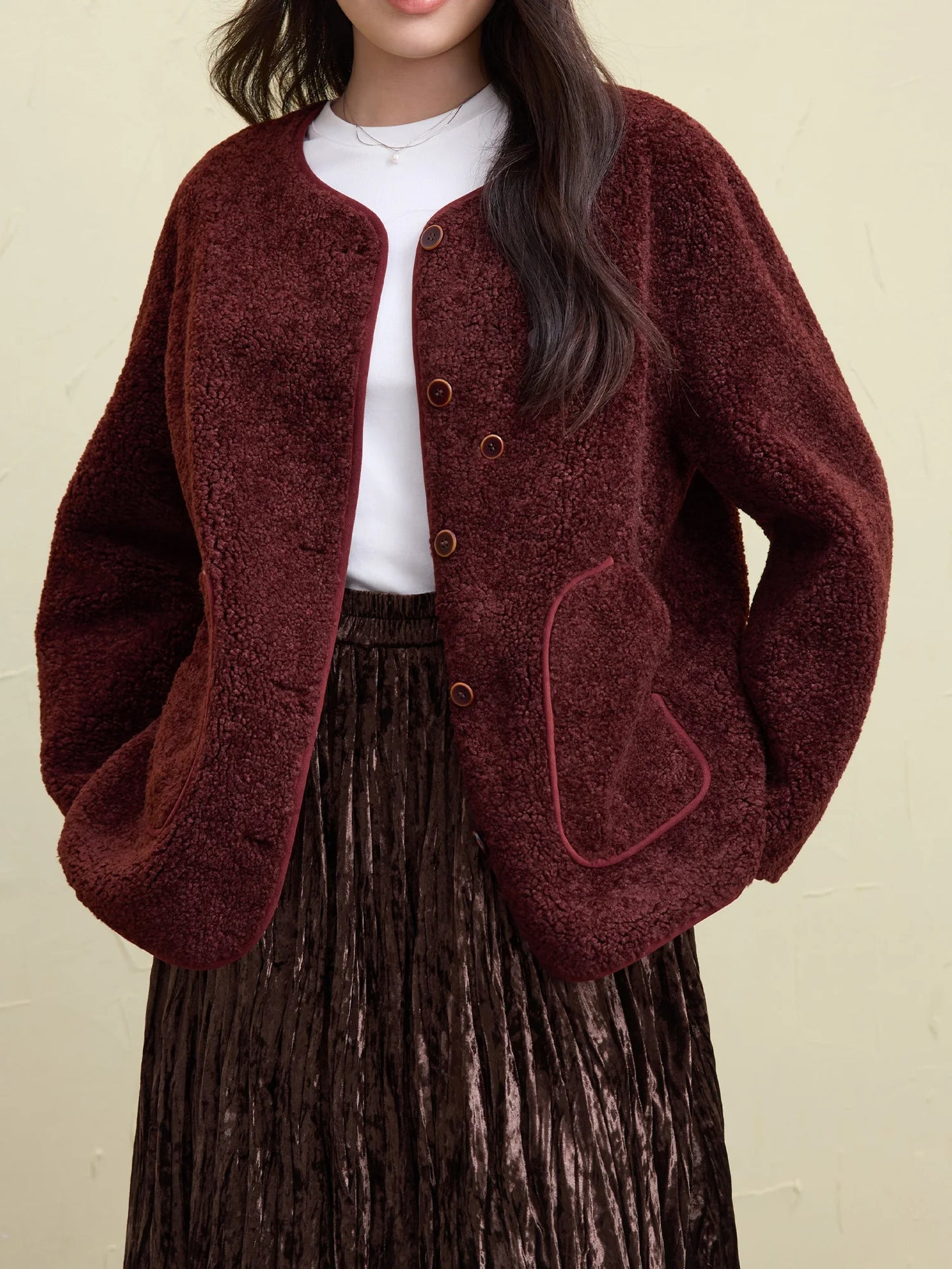 DUSHU Women Winter Coat With Scarf