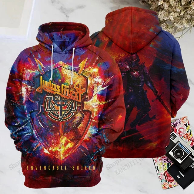 Rock Band Judas Priest 3d Print Hoodies Men Women Fashion Sports Hoodie