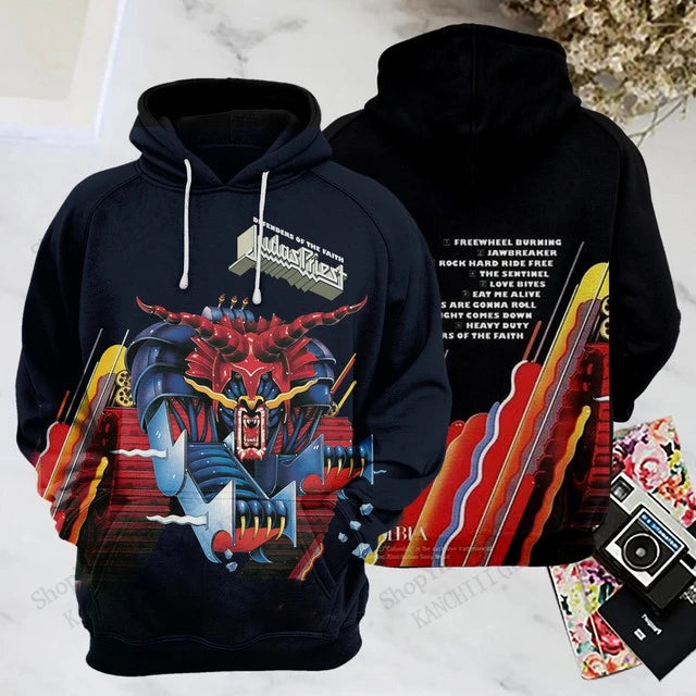 Rock Band Judas Priest 3d Print Hoodies Men Women Fashion Sports Hoodie