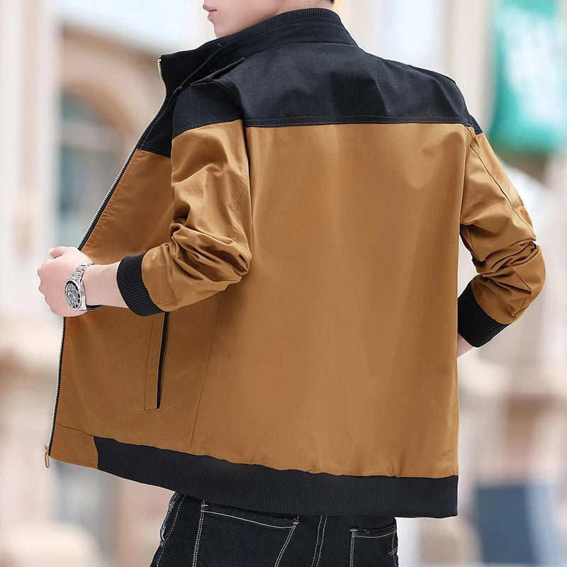DIMUSI Winter Men's Bomber Jacket Casual Mens Outwear.