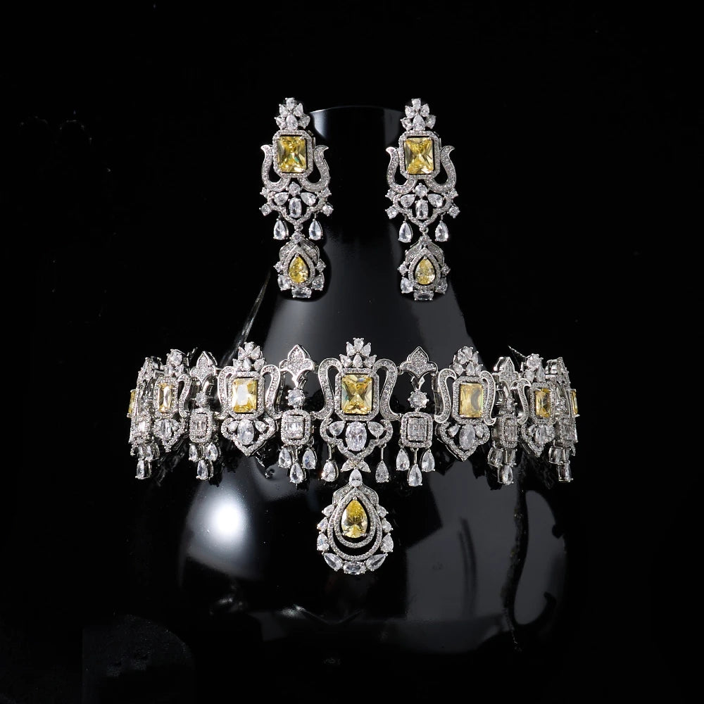 INJEWELIFE Choker Necklace and Earrings for Women's