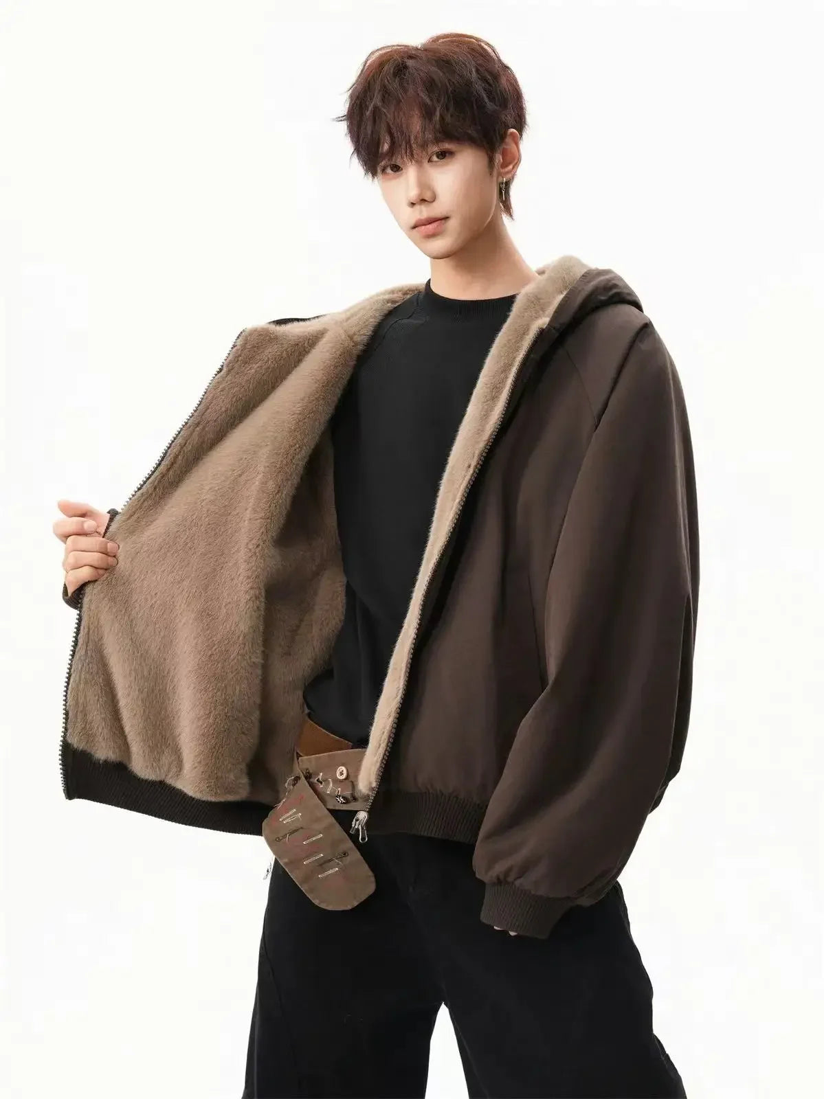 Men's Fashion  2026 Winter New Velvet High-end Long.