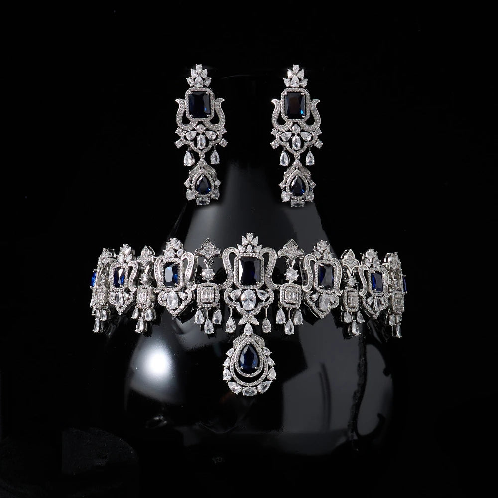 INJEWELIFE Choker Necklace and Earrings for Women's